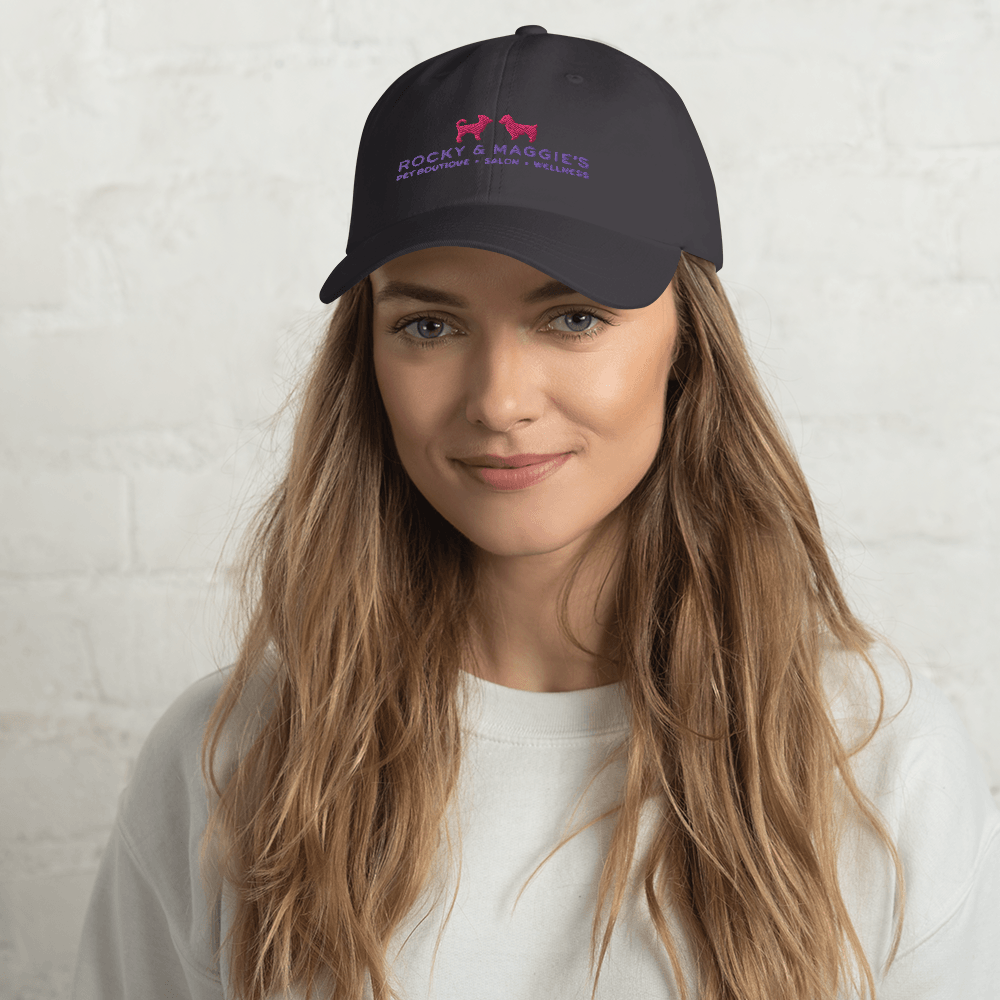 Dad hat with Rocky and Maggie's Logo - Rocky & Maggie's Pet Boutique and Salon