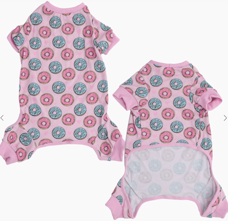 Donut Kill My Vibe Pink Onesie Pajamas - Rocky & Maggie's Pet Boutique and Salon