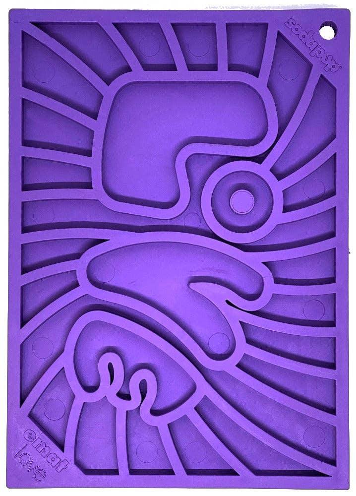 Groovy Love Design eMat Enrichment Lick Mat - Small Purple - Rocky & Maggie's Pet Boutique and Salon