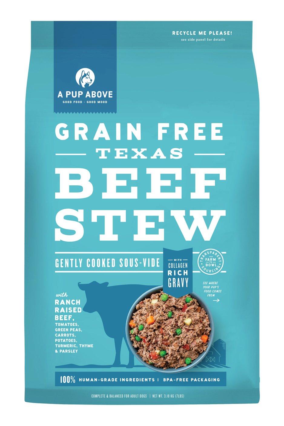 A Pup Above Texas Beef Stew Sous Vide Dog Food - Rocky & Maggie's Pet Boutique and Salon