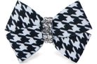Black & White Houndstooth Nouveau Bow Hair Bow - Rocky & Maggie's Pet Boutique and Salon