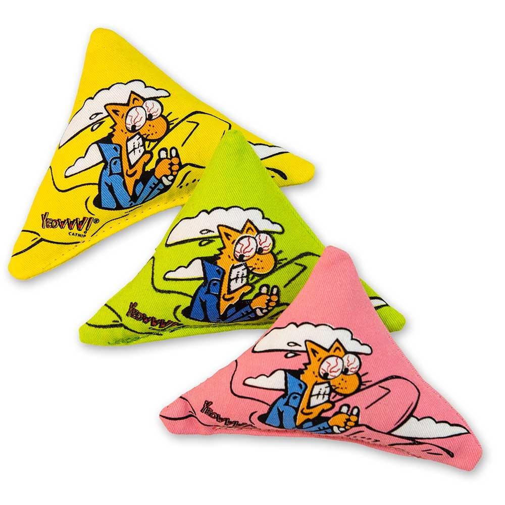 Yeowww! Purrr!-Muda Triangle Catnip Toy - Rocky & Maggie's Pet Boutique and Salon