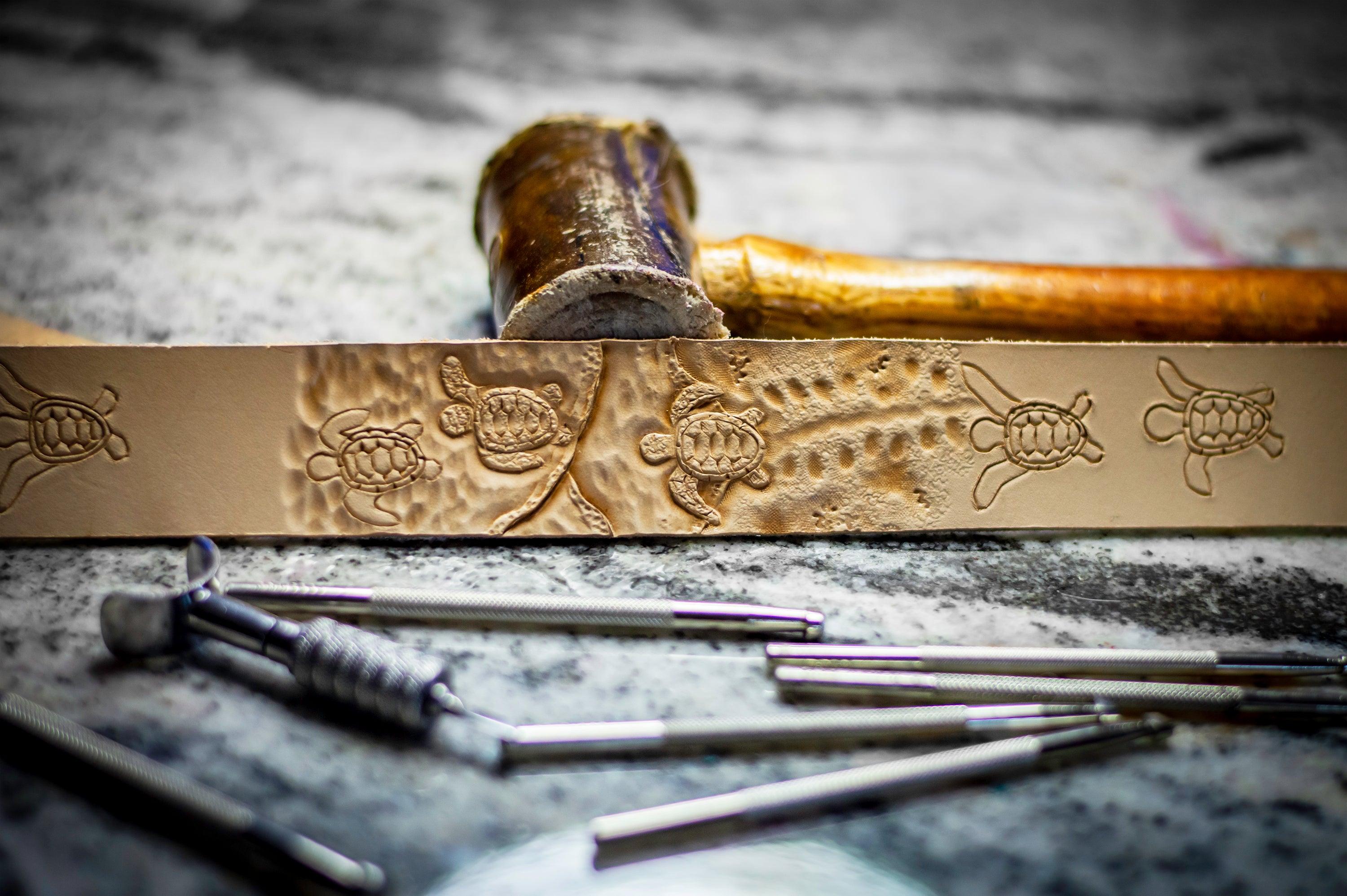 Baby Sea Turtles Leather Collar - Rocky & Maggie's Pet Boutique and Salon