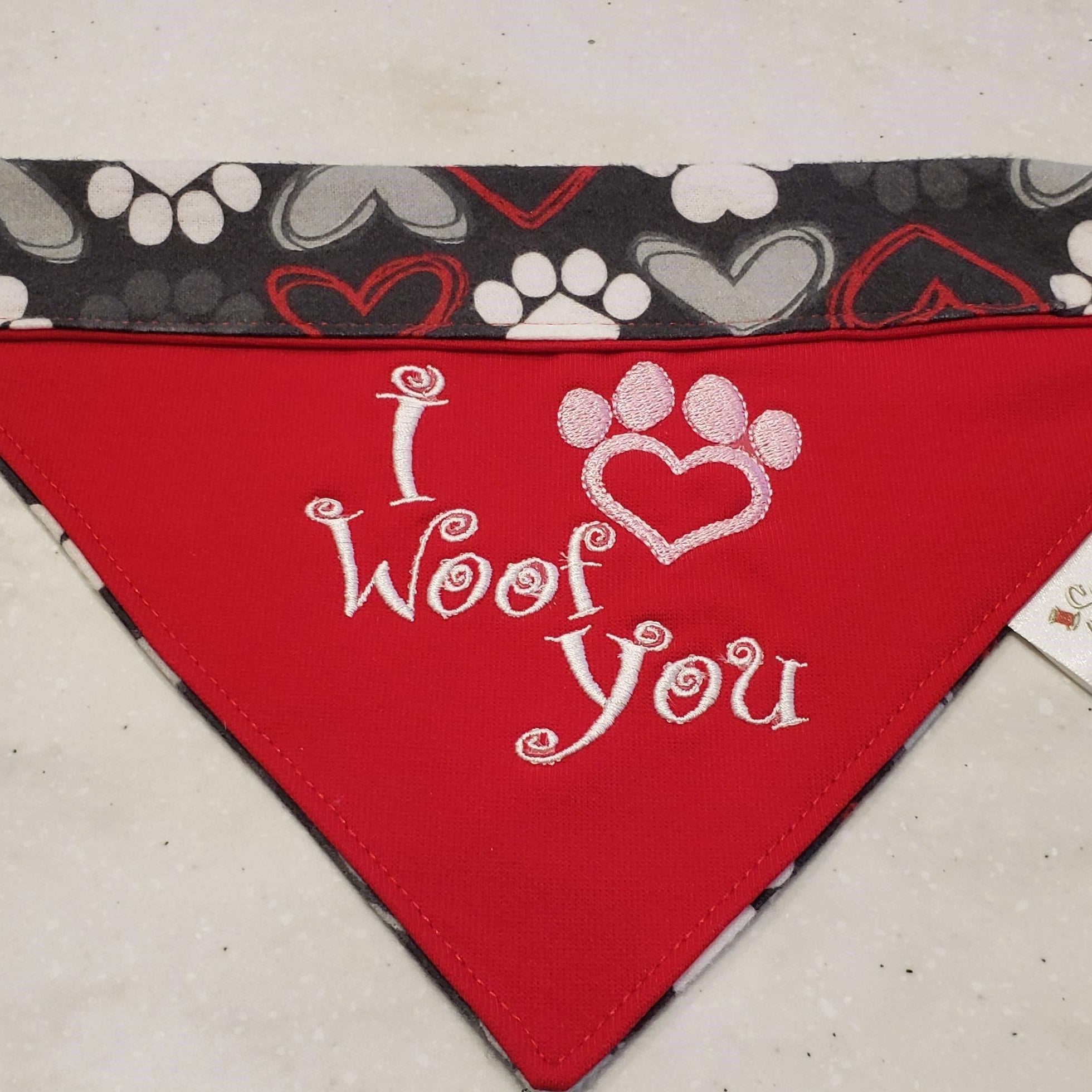 Sewrustic-Embroidered Over The Collar Dog Bandana - Rocky & Maggie's Pet Boutique and Salon