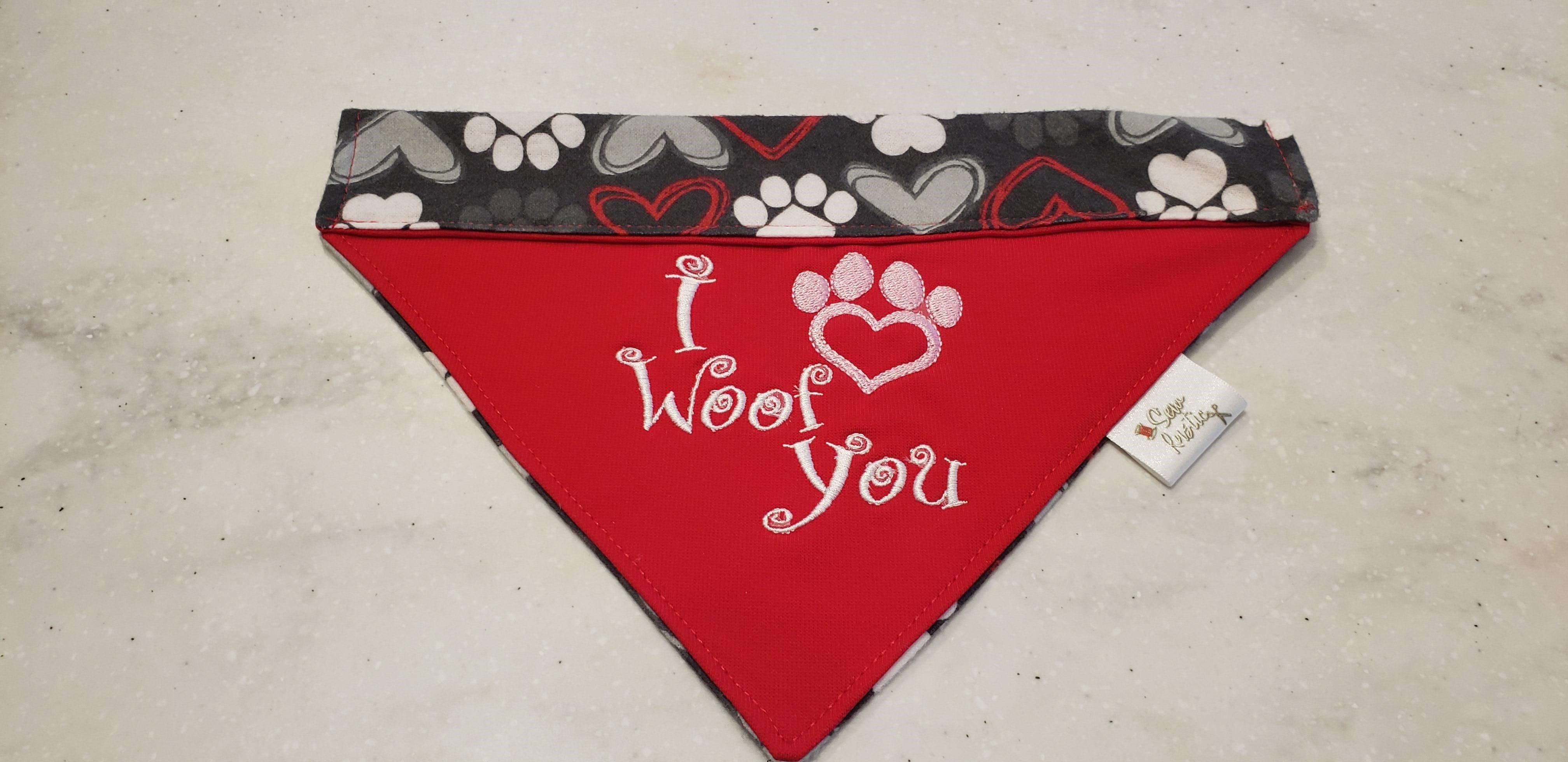Sewrustic-Embroidered Over The Collar Dog Bandana - Rocky & Maggie's Pet Boutique and Salon
