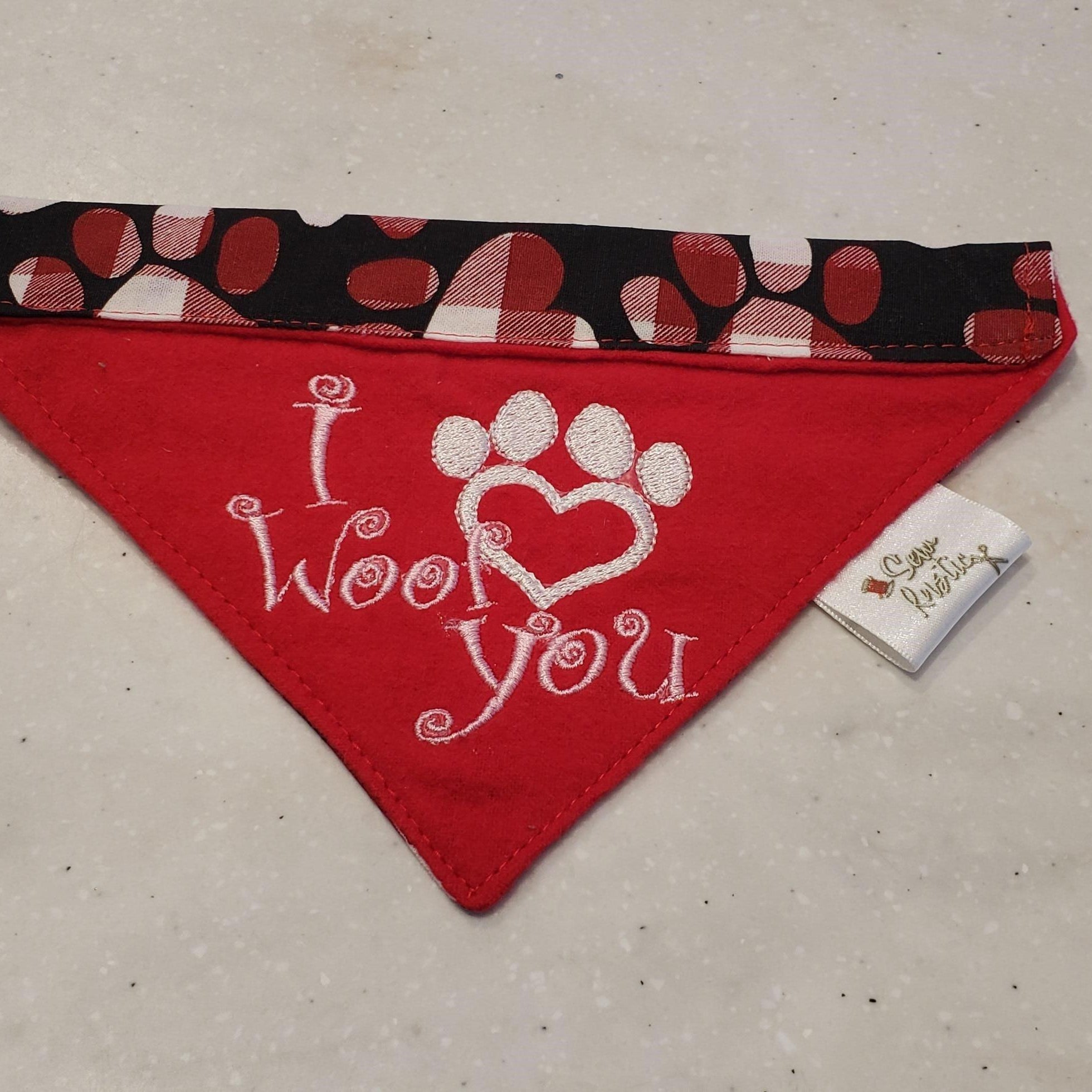 Sewrustic-Embroidered Over The Collar Dog Bandana - Rocky & Maggie's Pet Boutique and Salon