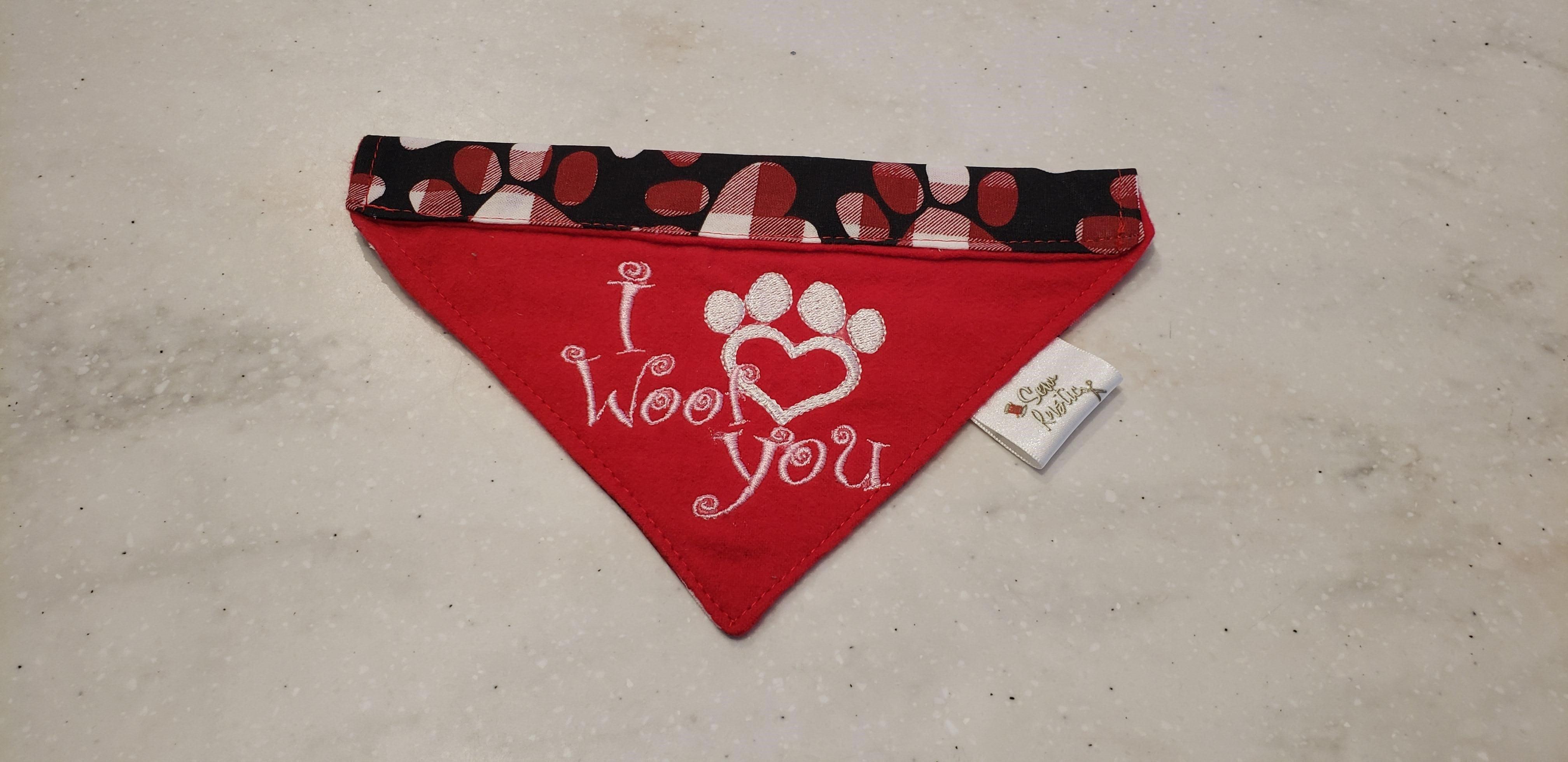 Sewrustic-Embroidered Over The Collar Dog Bandana - Rocky & Maggie's Pet Boutique and Salon