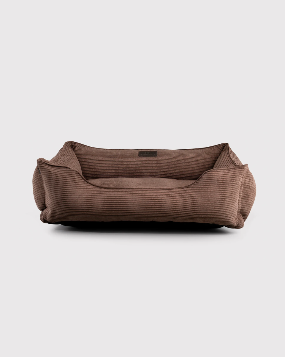 Chester & Lee | Fancy Corduroy Sleeper Dog Bed Brown – Rocky & Maggie's