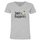 Sniff Happens Ladies V-Neck T-Shirt