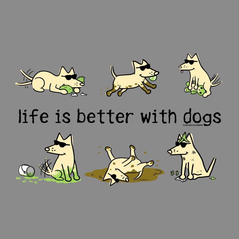 Life Is Better With Dogs - Ladies T-Shirt V-Neck - Rocky & Maggie's Pet Boutique and Salon