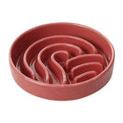 [Wave] Slow Feeder Dog Bowls - M / Orange / Wood Stand - Rocky & Maggie's Pet Boutique and Salon