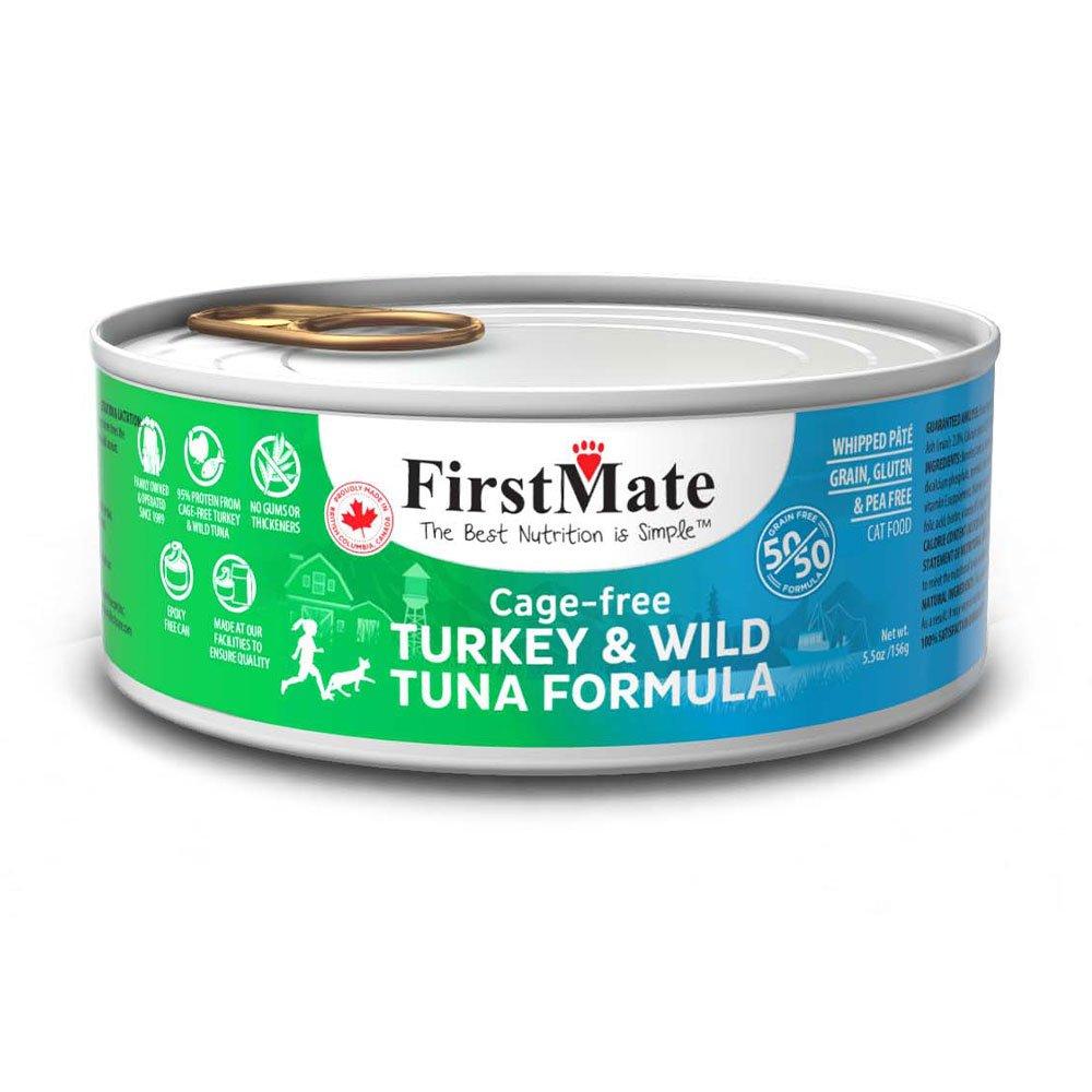 FirstMate™ 50/50 Cage Free Turkey & Wild Tuna Formula Cat Food 5.5 Oz - Rocky & Maggie's Pet Boutique and Salon