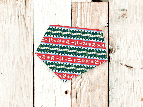 BibbyBubby Holiday Sweater Dog Bandana