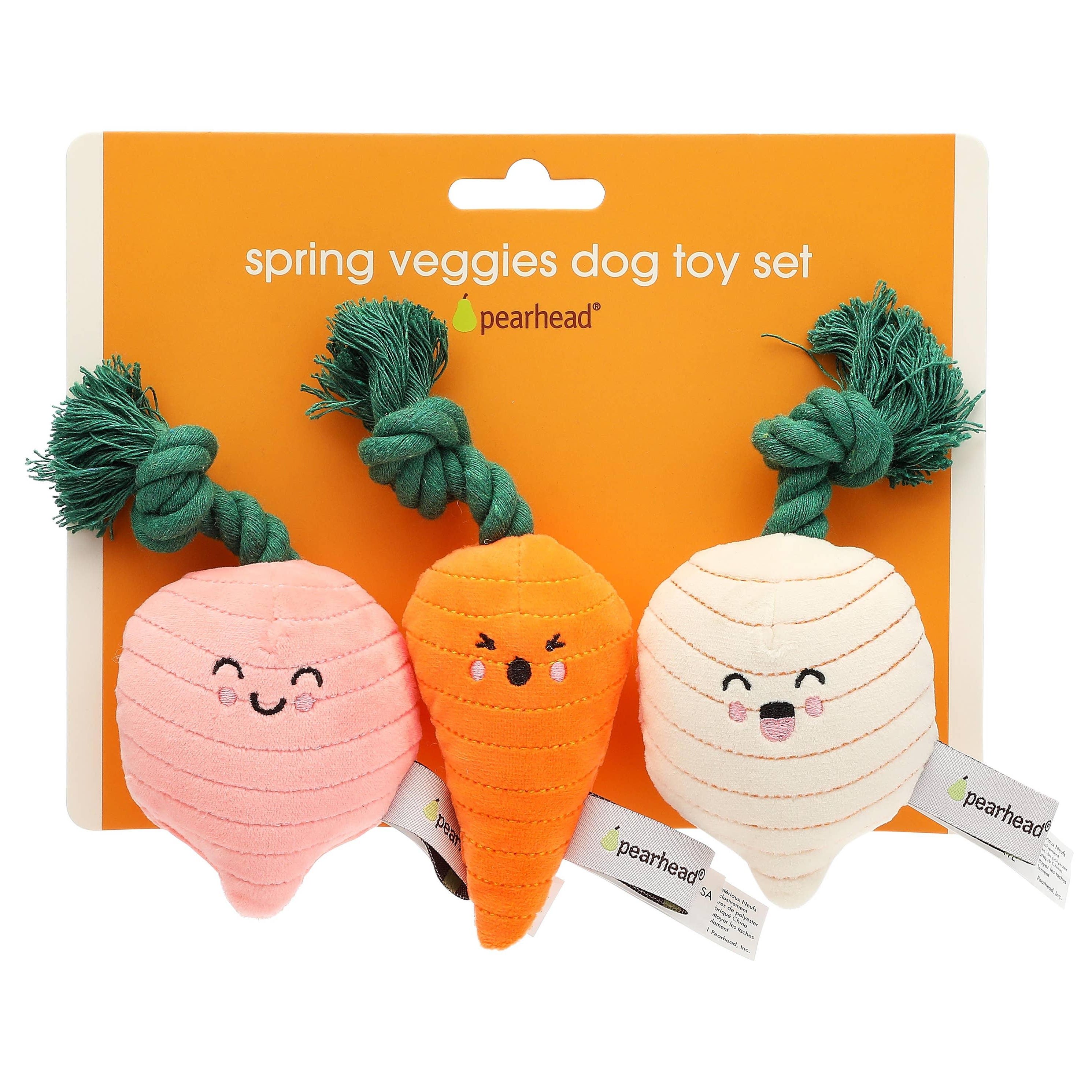 Easter Spring Veggies Rope Dog Toys, Set of 3 - Rocky & Maggie's Pet Boutique and Salon