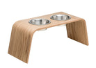 Wooden Elevated Stand for cats and dogs: Walnut / 56x20x20 cm - Rocky & Maggie's Pet Boutique and Salon