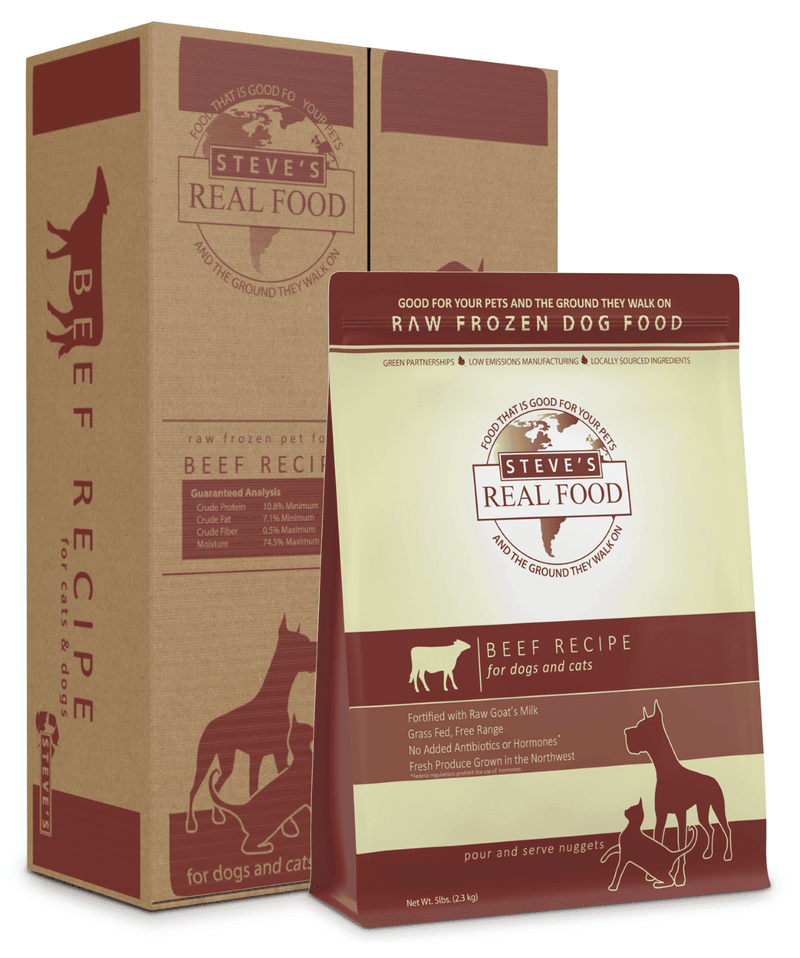 Steve's Real Food Raw Frozen Beef Diet Food For Dogs & Cats - Rocky & Maggie's Pet Boutique and Salon