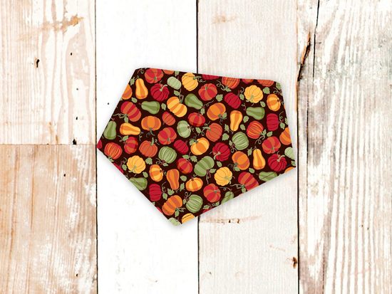 BibbyBubby Brown Pumpkins Dog Bandana
