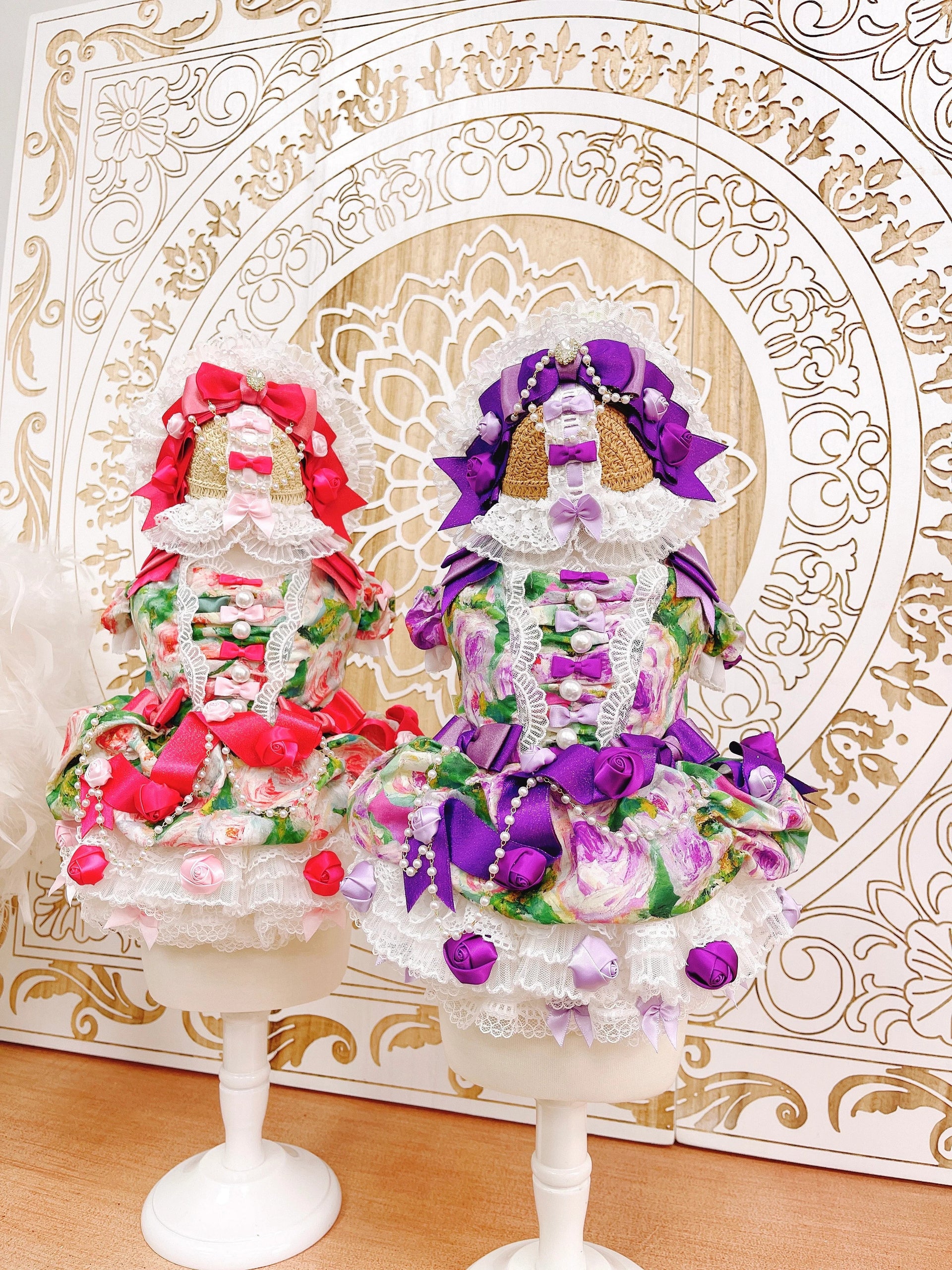 High Quality Handmade Dog Dresses Queen Victoria Purple / SM