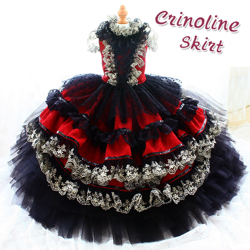 Victorian Gothic Red & Black Lace Dog Dress – Rocky & Maggie's