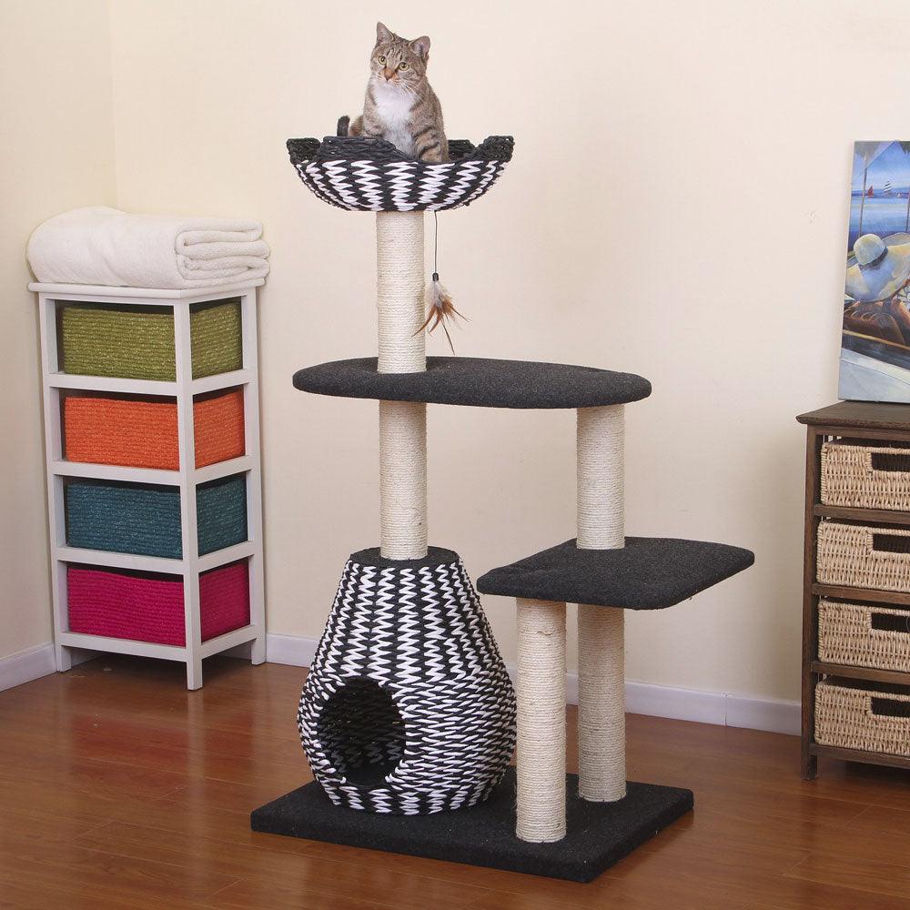 Ace Natural Aesthetic, Handwoven, Eco-Friendly, Sustainable Large Cat Tree - Rocky & Maggie's Pet Boutique and Salon