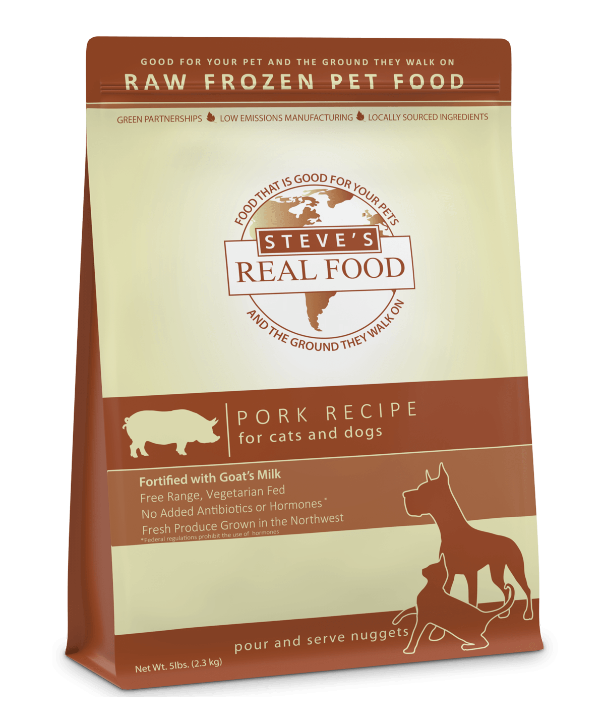 Steve's Real Food Raw Frozen Pork Diet Food For Dogs & Cats - Rocky & Maggie's Pet Boutique and Salon