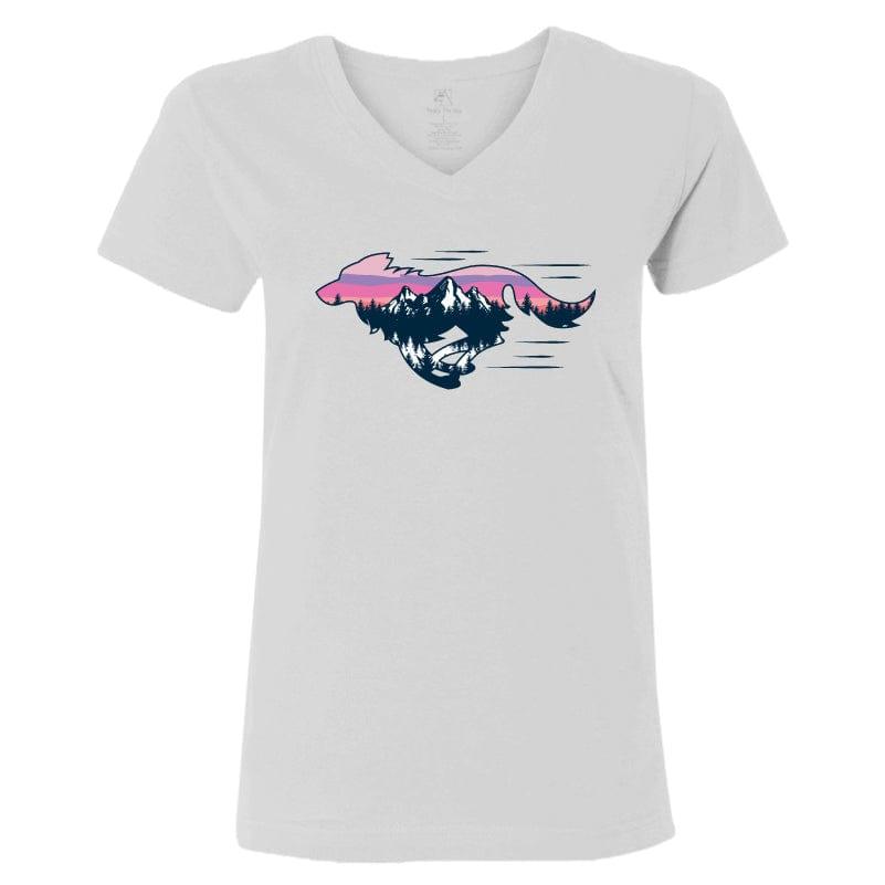 Run Like The Wind - Ladies T-Shirt V-Neck - Rocky & Maggie's Pet Boutique and Salon