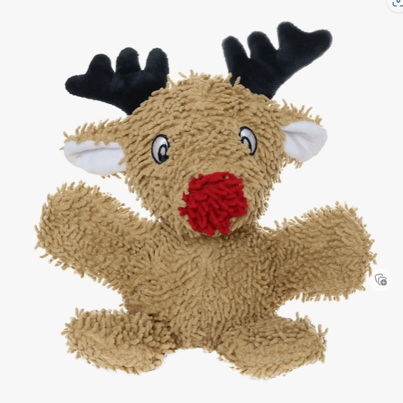 Mighty Microfiber Ball Reindeer, Holiday Squeaky Dog Toy - Rocky & Maggie's Pet Boutique and Salon