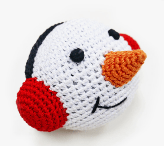 Knit Toy - Snowman Ball - Rocky & Maggie's Pet Boutique and Salon