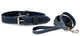 Traditional Style Leather Collar and Leash Set