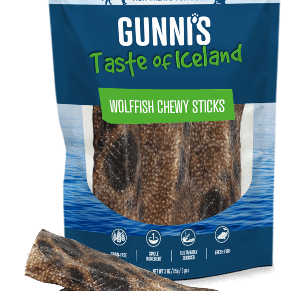 Wolffish Skin Chewy Sticks 3pcs - Rocky & Maggie's Pet Boutique and Salon