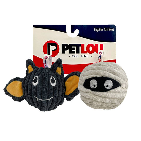 PETLOU 4-inch EZ Squeaky Ball Twin Pack - Batmmy