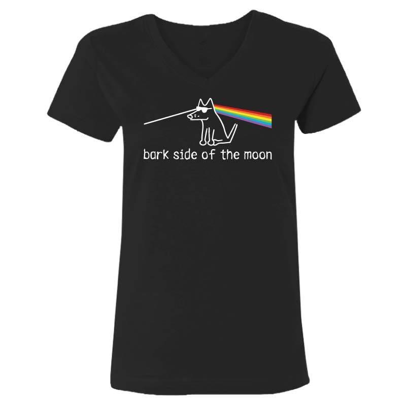 Bark Side Of The Moon - Ladies T-Shirt V-Neck - Rocky & Maggie's Pet Boutique and Salon