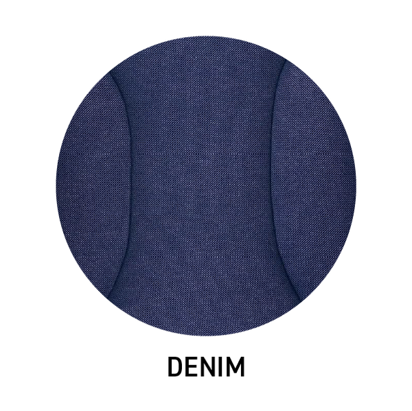 Navy blue AirBuggy Dome Mat fabric close-up with curved side panels