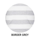 AirBuggy Dome Mat fabric with grey and white horizontal stripes