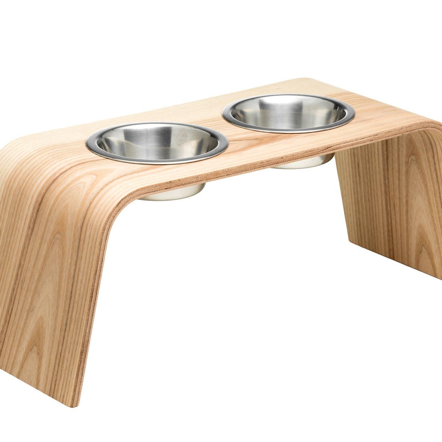 Wooden Elevated Stand for cats and dogs: Ash tree / 44x17x10 cm - Rocky & Maggie's Pet Boutique and Salon