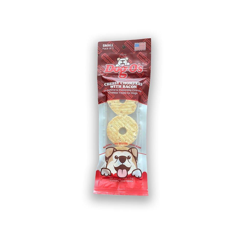 Dog-O’s™ Cheesy Chompers® Hard Cheese Dog Treat with Bacon for Small Dogs 3pk - Rocky & Maggie's Pet Boutique and Salon