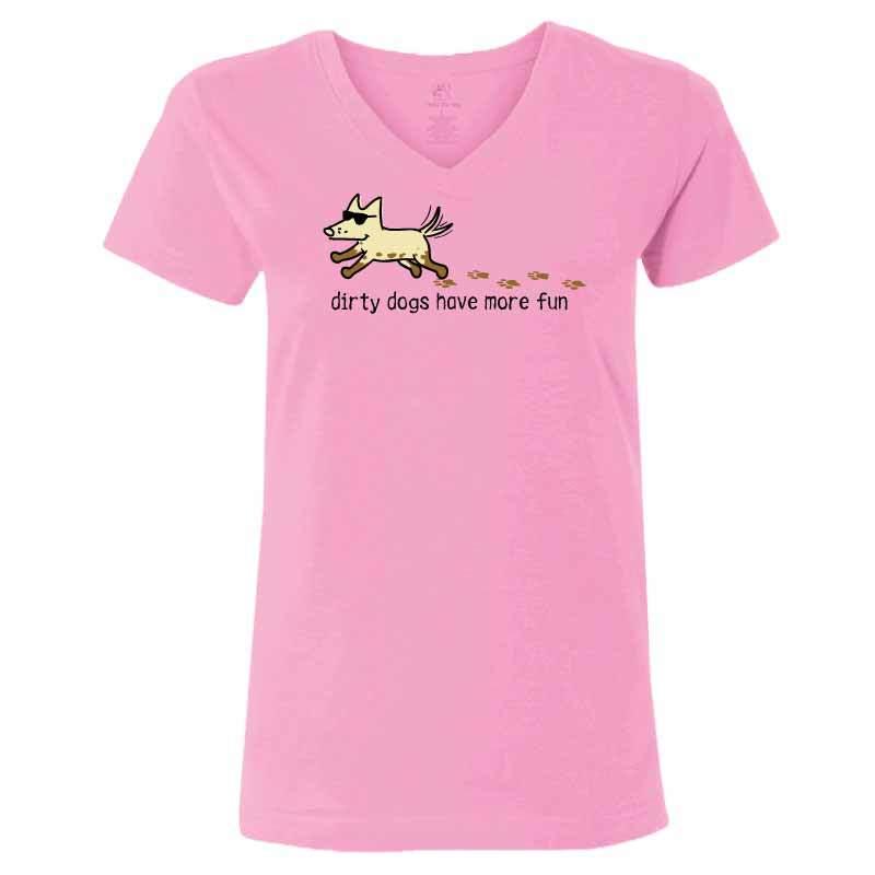 Dirty Dog Have More Fun - Ladies T-Shirt V-Neck - Rocky & Maggie's Pet Boutique and Salon