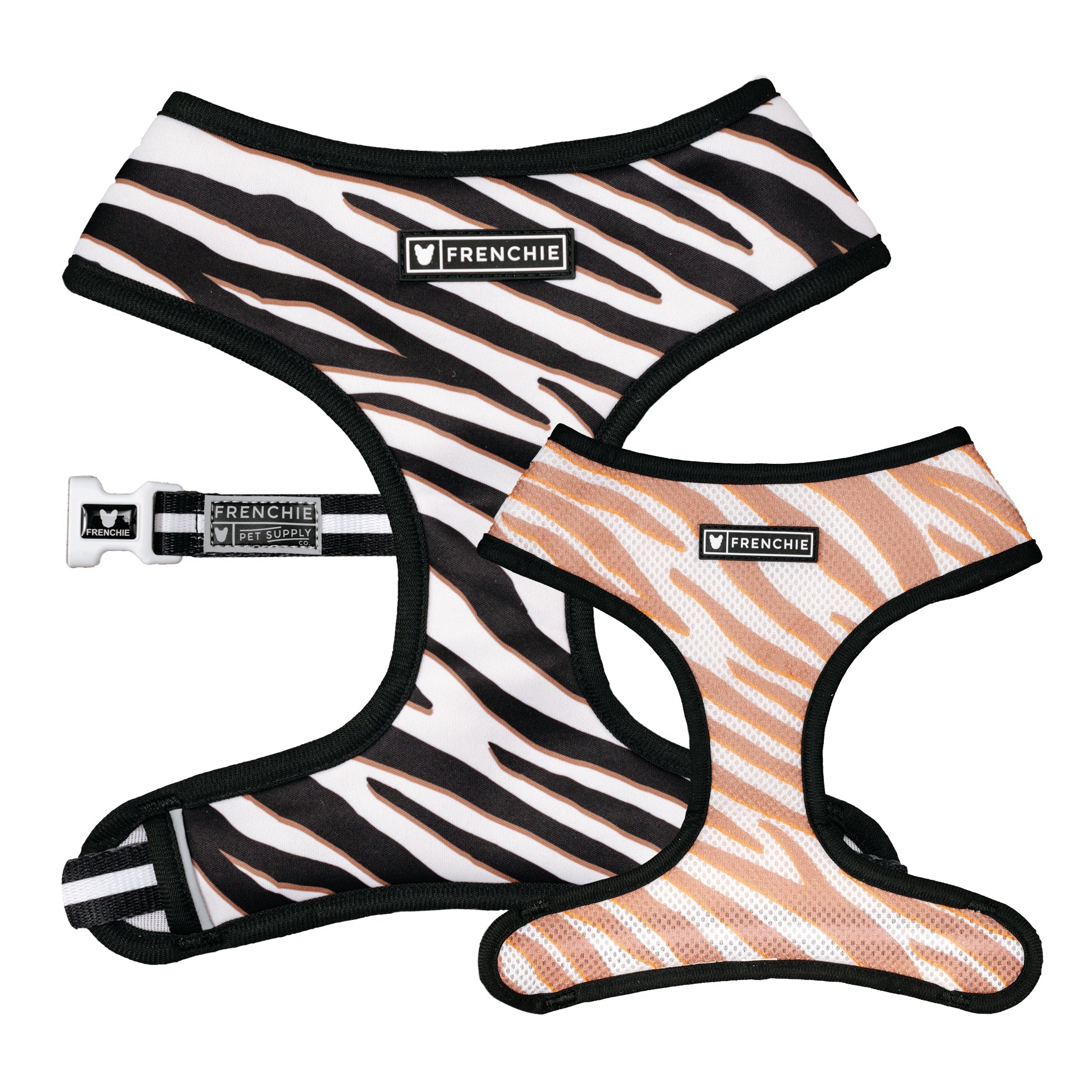 Frenchie Duo Reversible Harness Zebra – Rocky Maggie's Pet