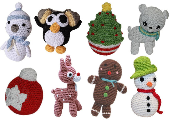 Mirage Pet Products Knit Knack Christmas Collection Plush Dog Toys