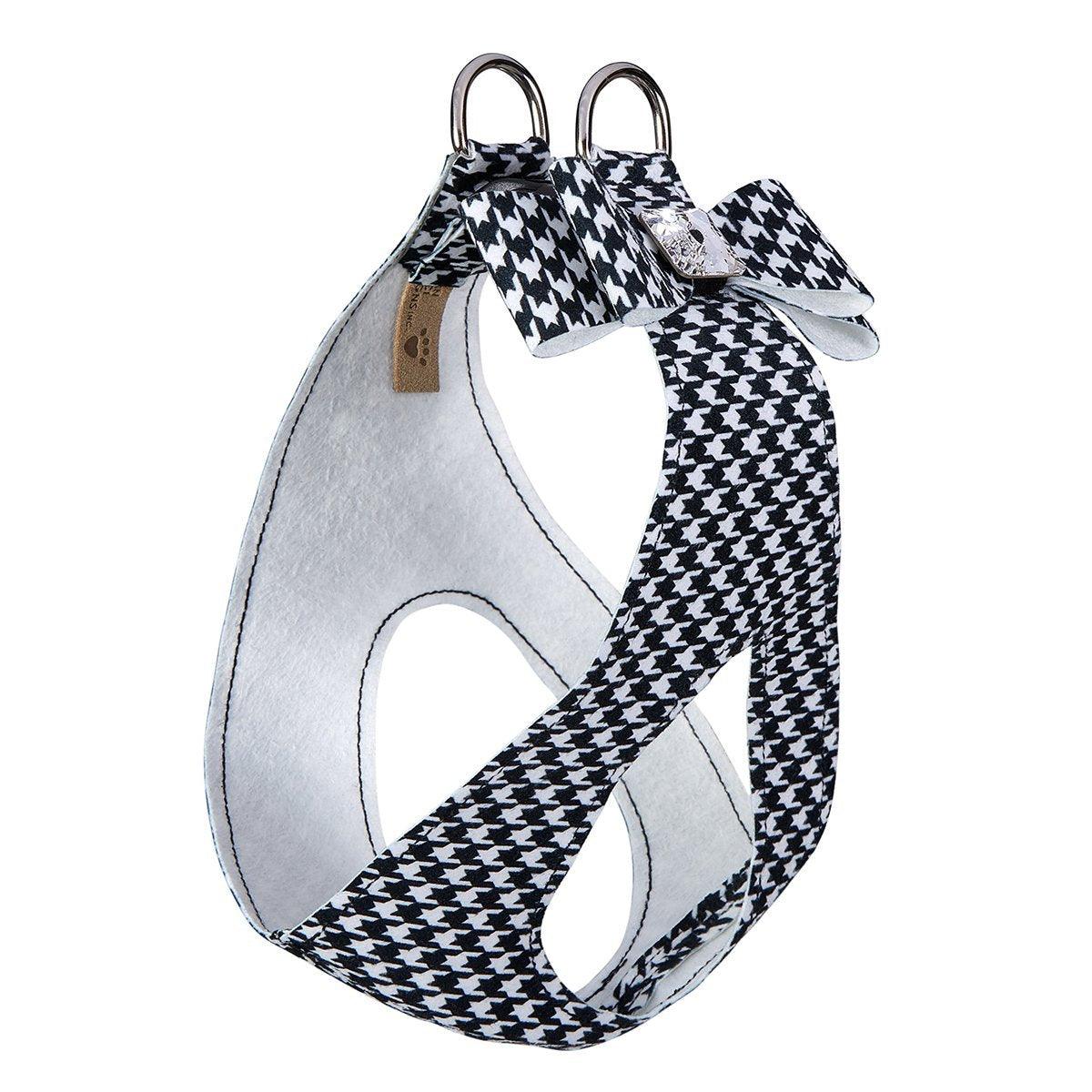 Houndstooth Big Bow Step In Harness - Rocky & Maggie's Pet Boutique and Salon