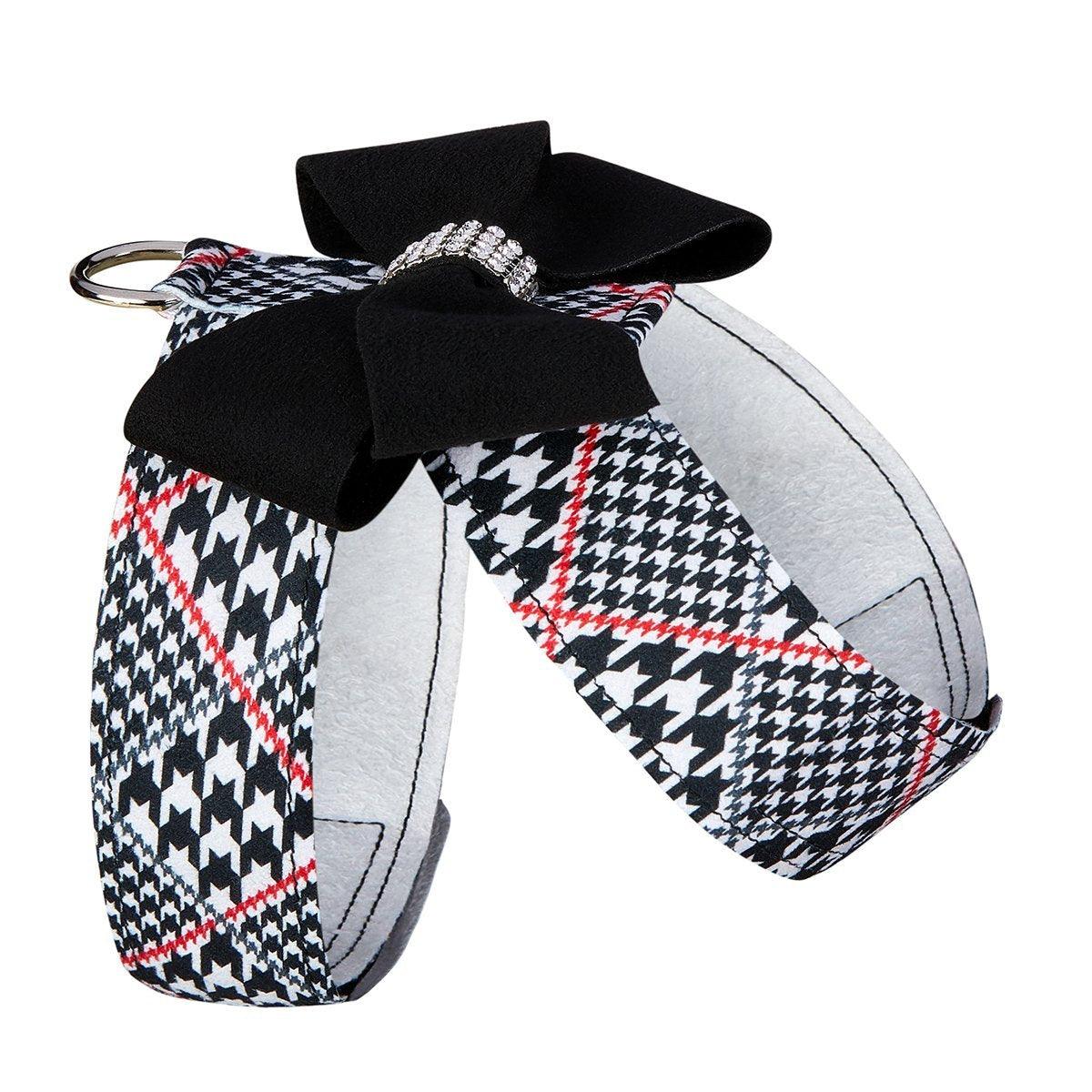 Glen Houndstooth Nouveau Bow Tinkie Harness - Rocky & Maggie's Pet Boutique and Salon