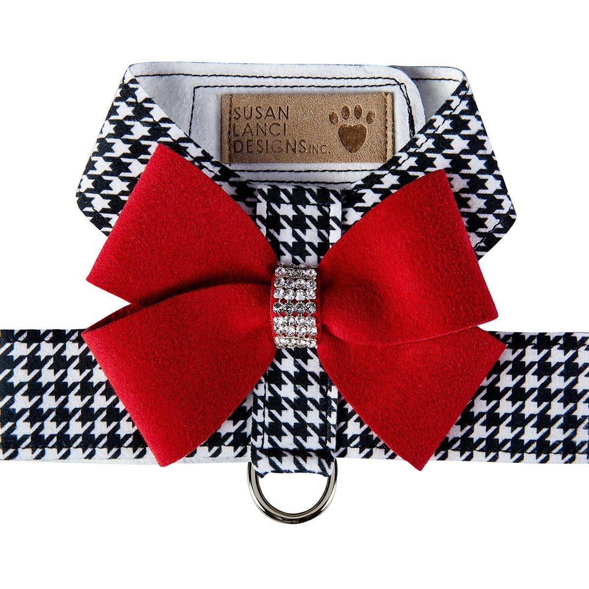 Red Nouveau Bow Tinkie Harness - Rocky & Maggie's Pet Boutique and Salon