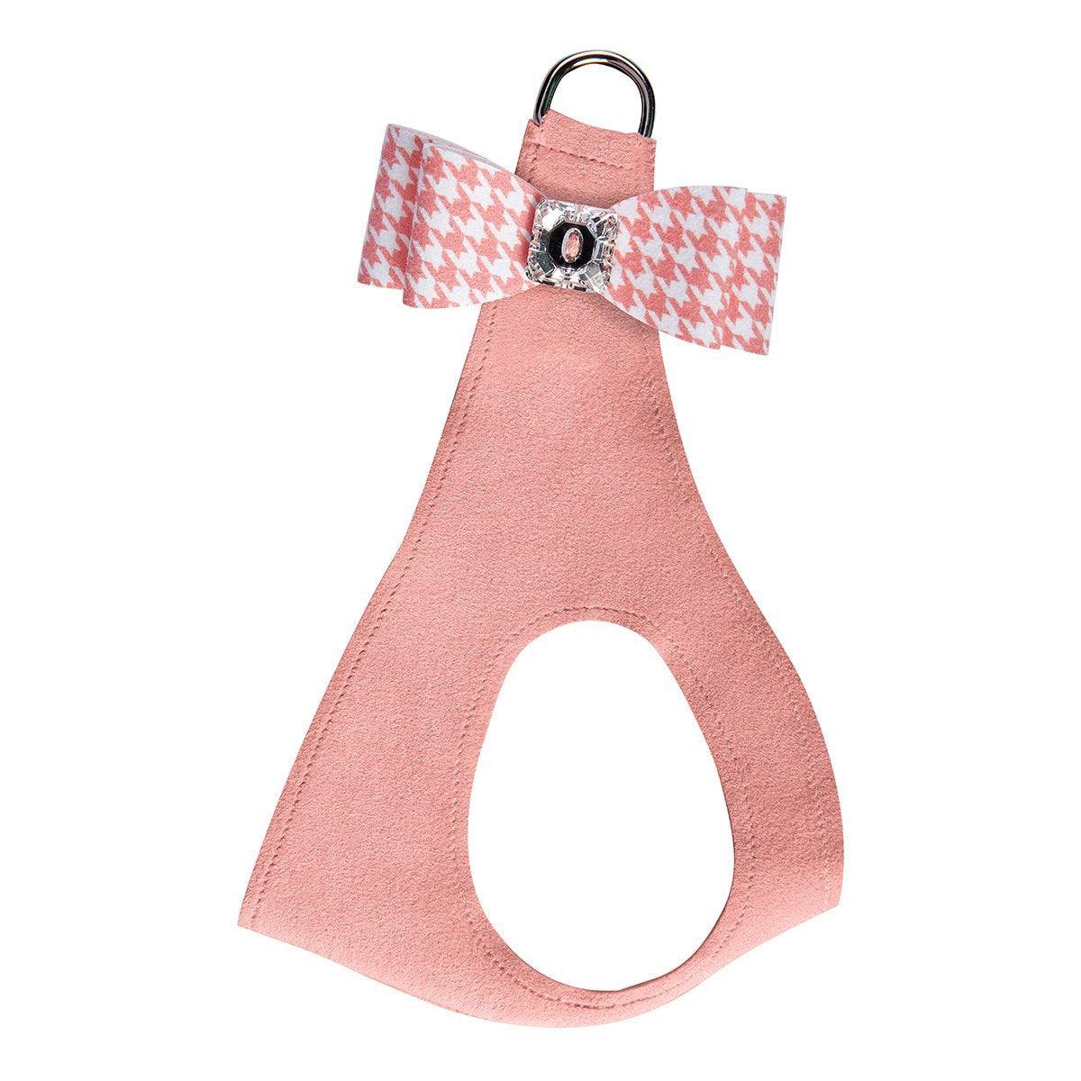 Peaches N Cream Houndstooth Big Bow Step In Harness - Rocky & Maggie's Pet Boutique and Salon