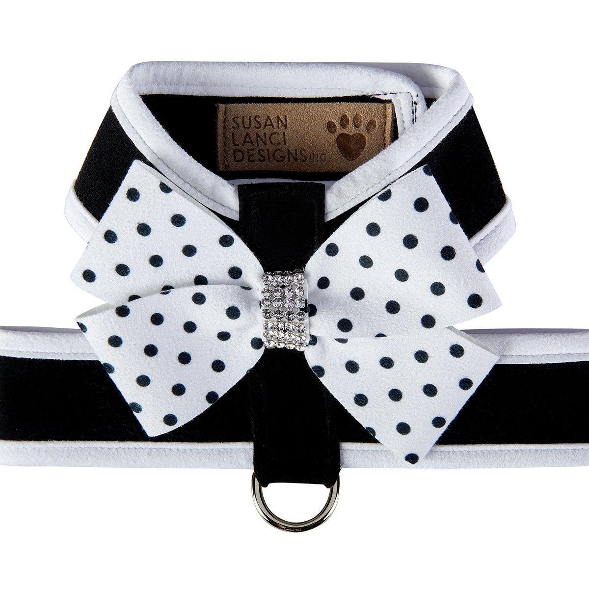 Polka Dot Nouveau Bow Tinkie Harness with Trim - Rocky & Maggie's Pet Boutique and Salon