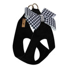 Black & White Houndstooth Nouveau Bow Step In Harness - Rocky & Maggie's Pet Boutique and Salon