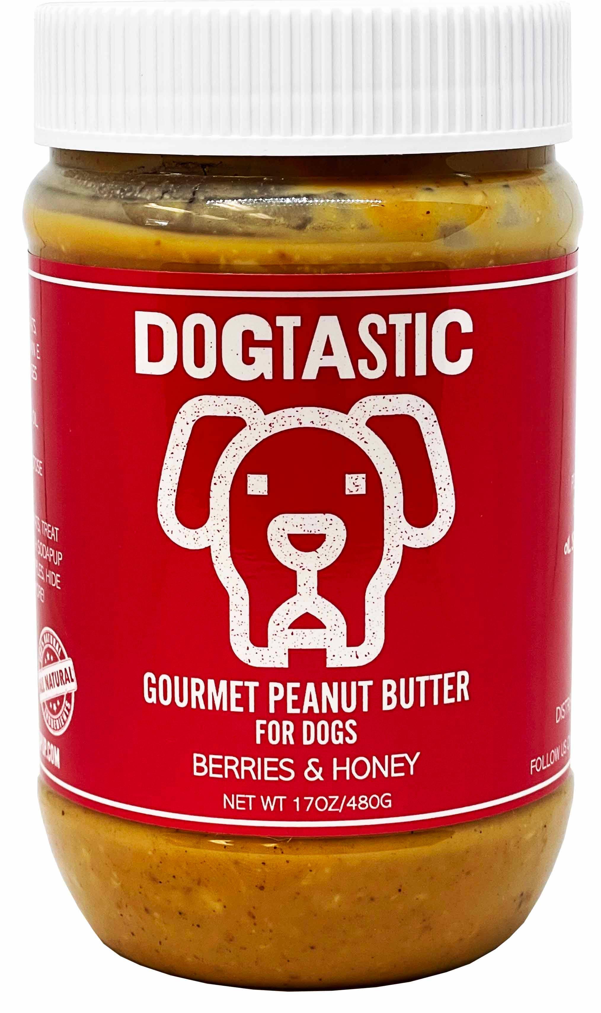 Dogtastic Gourmet Peanut Butter for Dogs - Berries & Honey Flavor - Rocky & Maggie's Pet Boutique and Salon