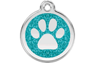 Red Dingo Stainless Steel with Glitter Dog Tag - Rocky & Maggie's Pet Boutique and Salon