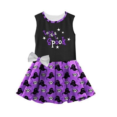 Halloween Girls Harness Dress - Too Cute To Spook - Rocky & Maggie's Pet Boutique and Salon