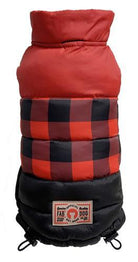 Red Buffalo Check Color Block Puffer Jacket - Rocky & Maggie's Pet Boutique and Salon