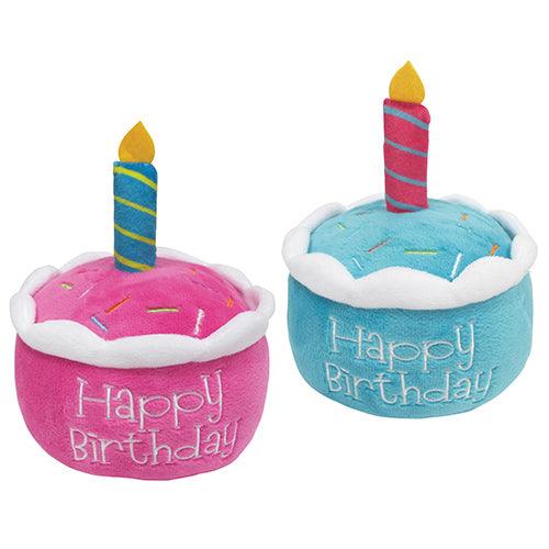 fouFIT™ Birthday Cake Plush Toy with Hidden Squeaker - Rocky & Maggie's Pet Boutique and Salon